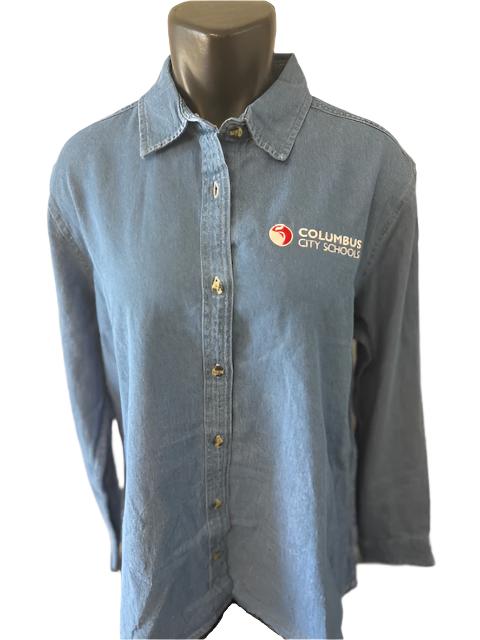 PAR Light Wash Denim Shirt - Ladies