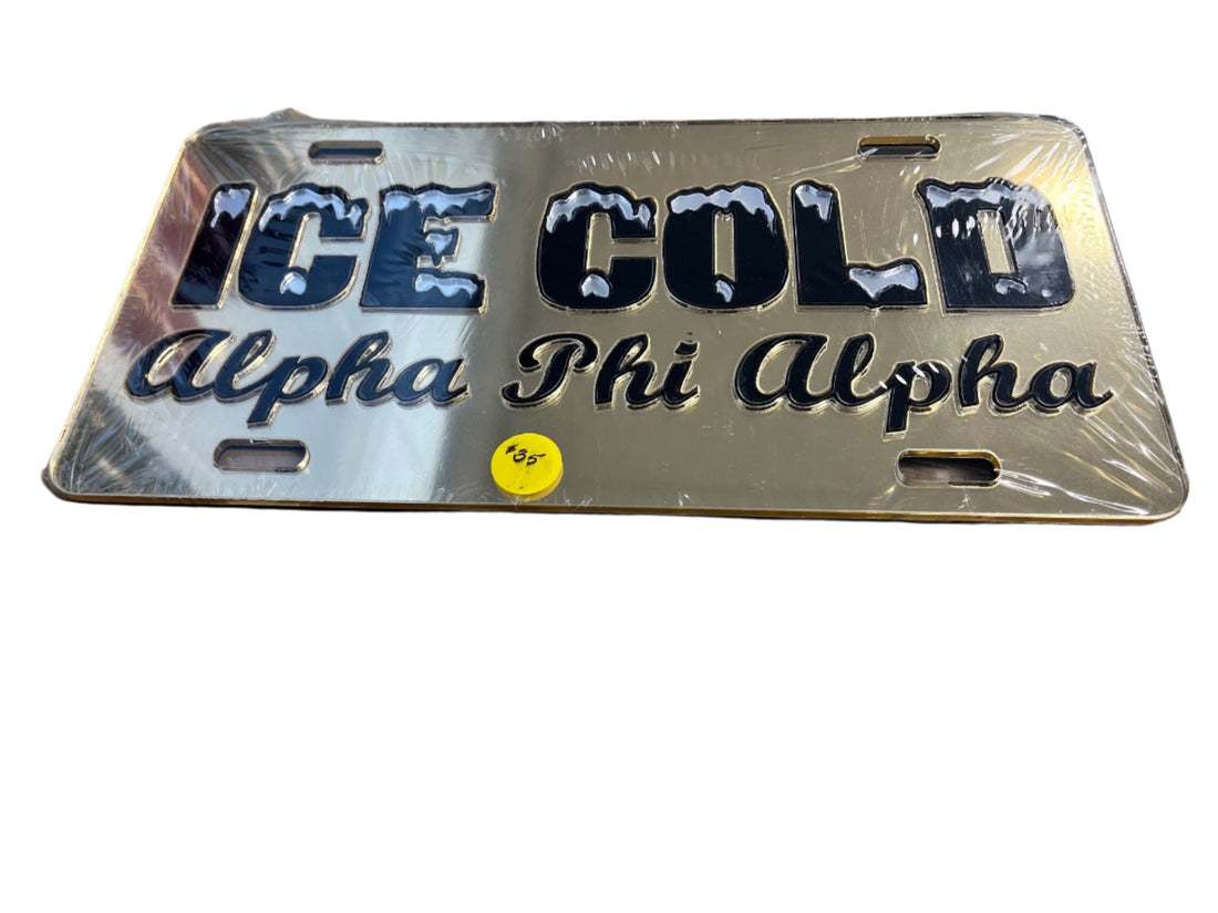 'Ice Cold' Alpha Phi Alpha License Plate