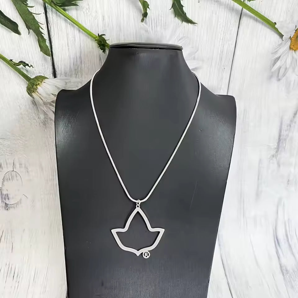 Alpha Large Size Ivy Stainless Steel Necklace