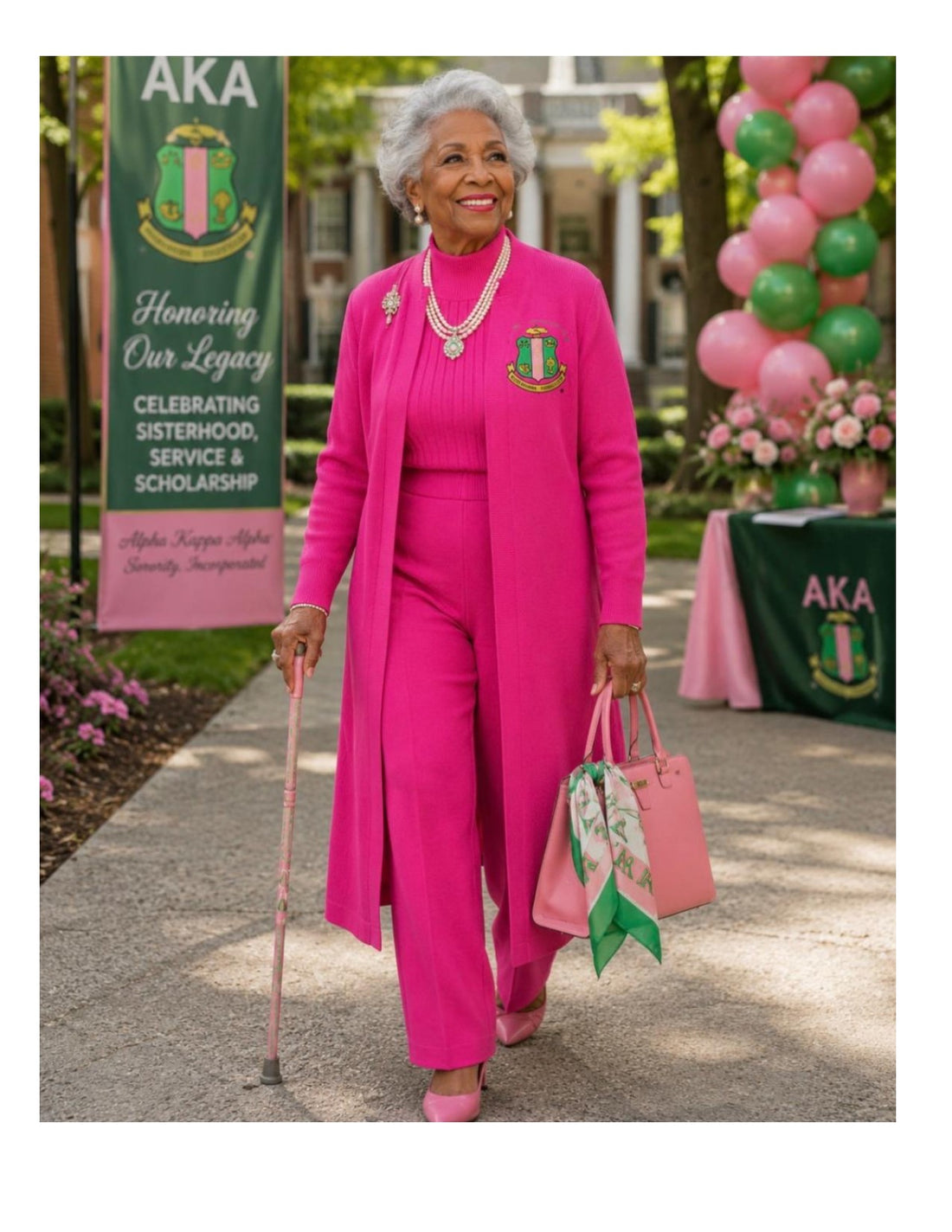 AKA 3-Piece Elegant Apparel Set (Pink)