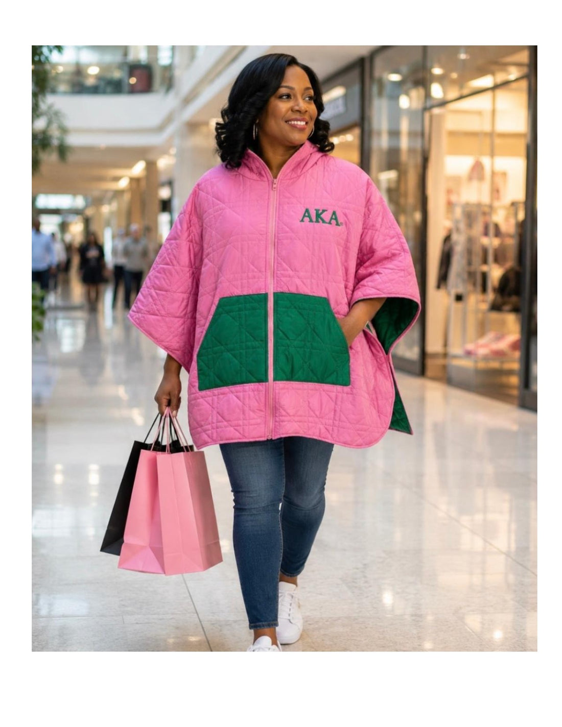 AKA Quilted Insulated Cape Poncho