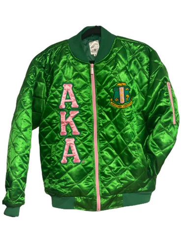 AKA Quilted Puffer Jacket (Green)