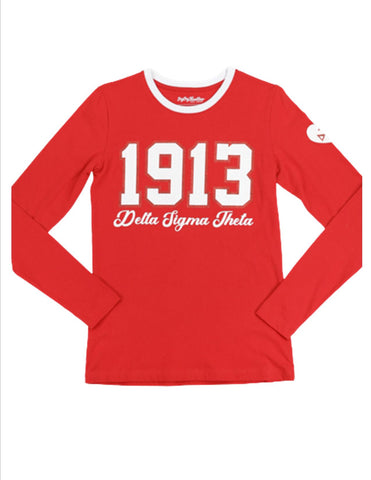 Delta Long Sleeve Tee (Red)