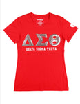 Delta Sequin Patch Tee (Red)