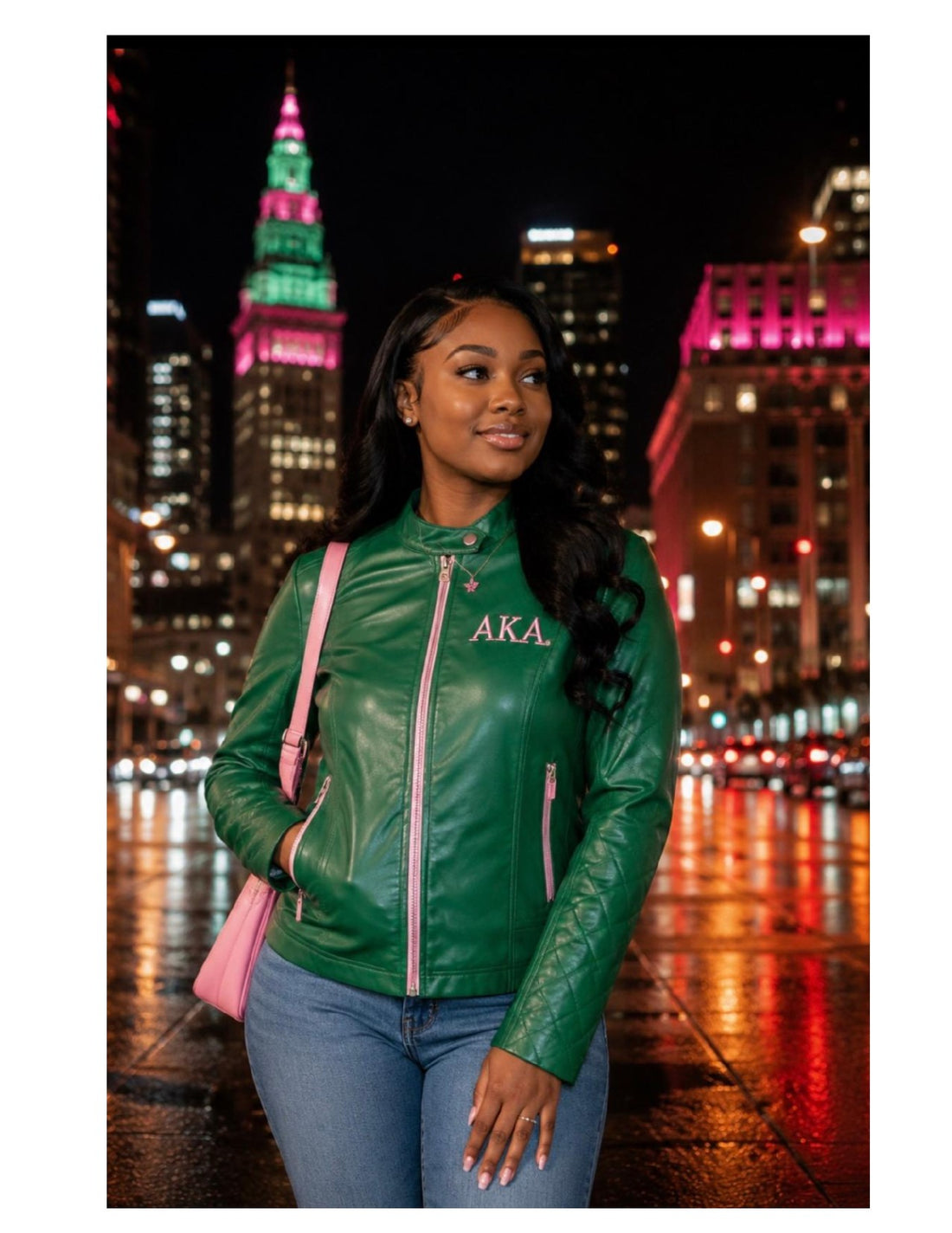 AKA Faux Leather Jacket