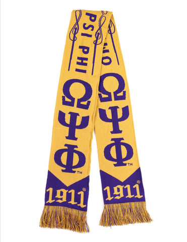 Omega Psi Phi Scarf (Old Gold or Purple)
