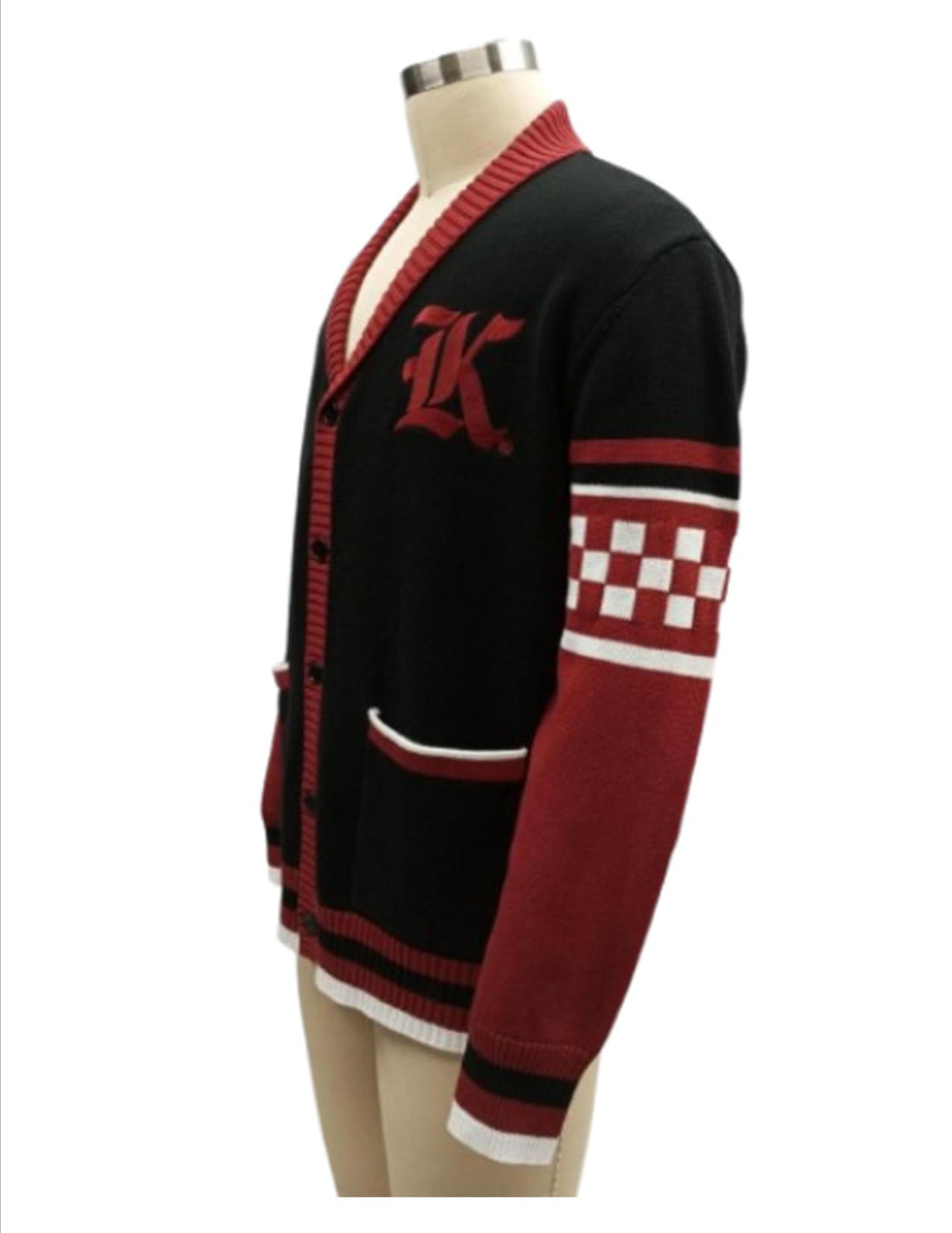 Kappa Ribbed Shawl Collar Cardigan Sweater