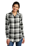 CCS Ladies Plaid Flannel Shirt with Apple Logo