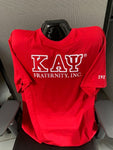 KAPPA  RED T-SHIRT WITH EMBROIDERED LETTERS