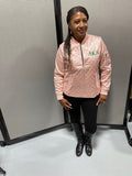 AKA Quilted Bomber Jacket-Rose Pink
