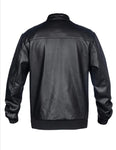 Kappa PU Faux Leather Black Bomber Jacket